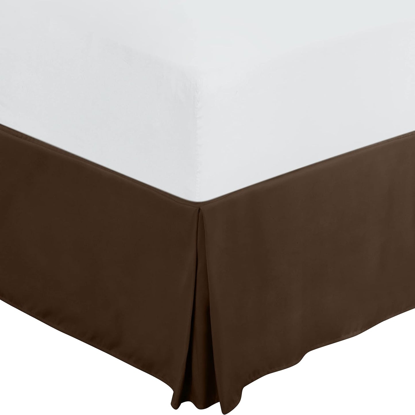 premium chocolate bed skirt with hidden storage