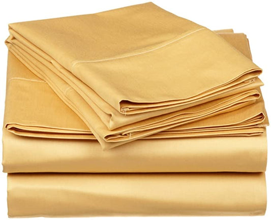 8 Inch Pocket Fitted Sheet Gold