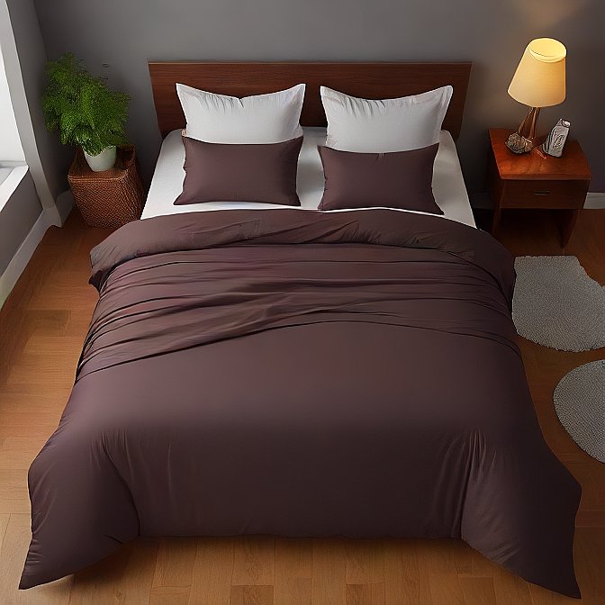 Chocolate Duvet Cover Set – 1000 Thread Count Egyptian Cotton Luxury Bedding