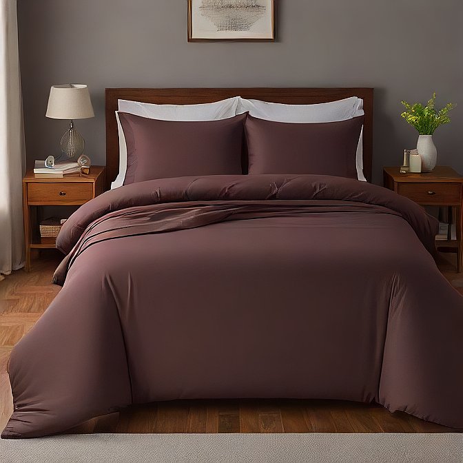 Chocolate Duvet Cover Set – 1000 Thread Count Egyptian Cotton Luxury Bedding