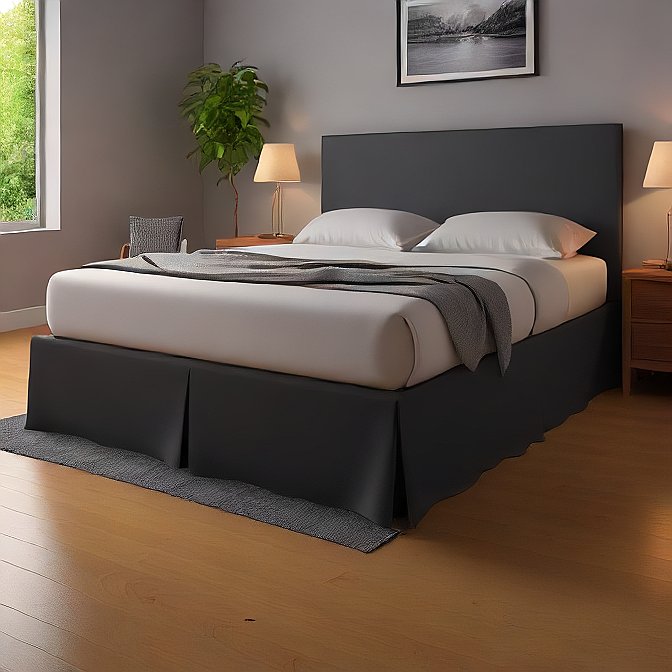 modern black bed skirt for stylish bedroom decor