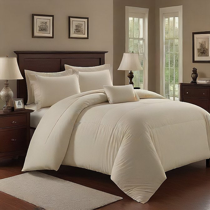 Premium Ivory Egyptian Cotton Duvet Set – Soft 1000 TC Bedding for King & Queen Beds