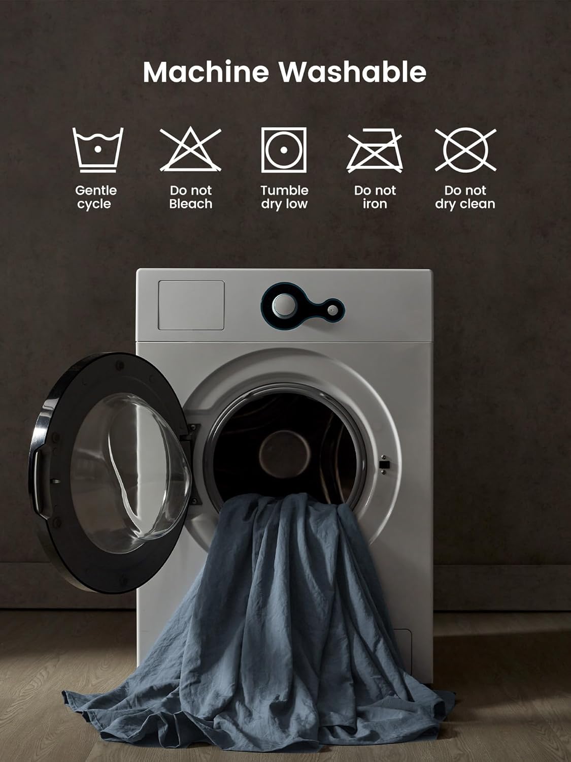 15 Inches Deep Pocket Fitted Sheet Med Blue