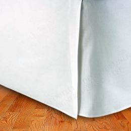 12 Inch Drop White Bed Skirt Split Corner Pleated