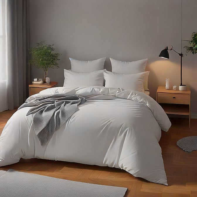 Premium White Duvet Set – Soft 1000 Thread Count Egyptian Cotton Bed Linen