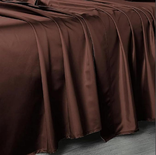 Shop for Solid Chocolate Flat Sheet Egyptian Cotton 1000 Thread Count