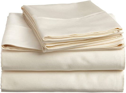 34 Inch Pocket Fitted Sheet Ivory