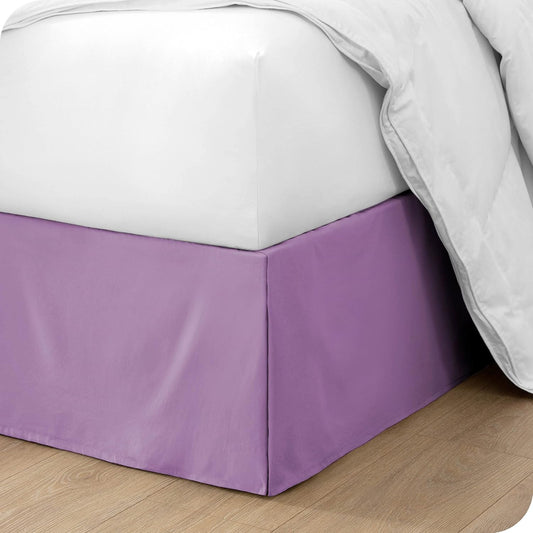 10 Inch Drop Bed Skirt Split Corner Lavender Egyptian Cotton 1000TC