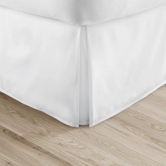 18-Inch Bed Skirt White Skirt Split Corner 1000 Thread Counts