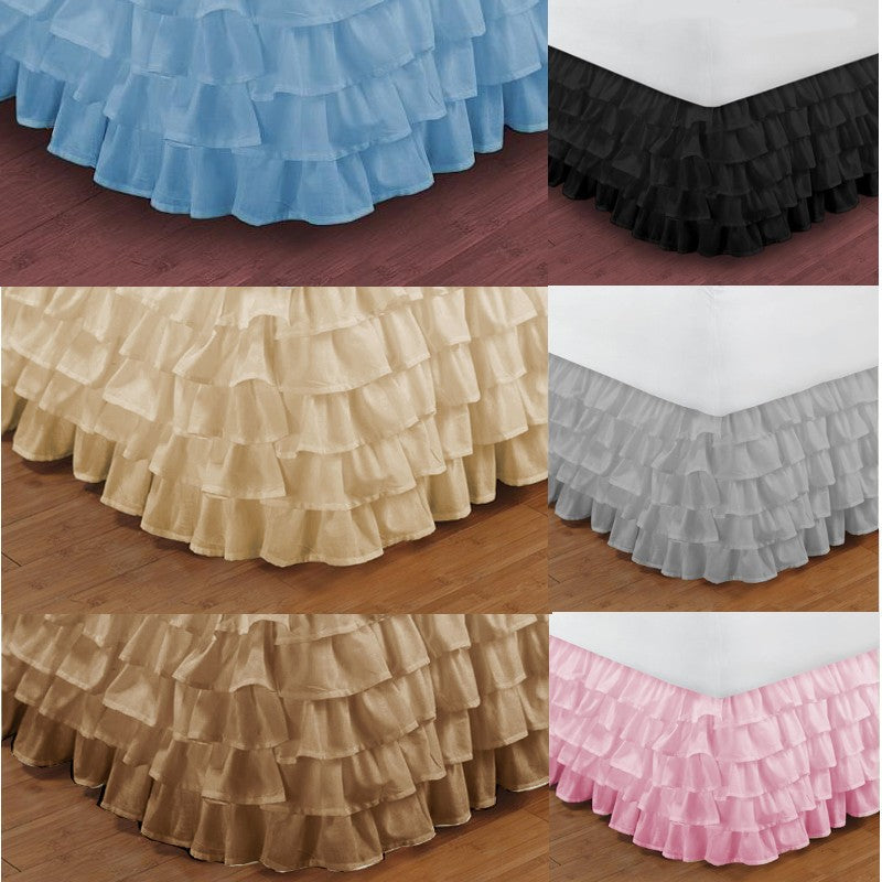 Buy Bottom Ruffle Bed skirt Solid Egyptian Cotton 1000TC at- Evalinens.com