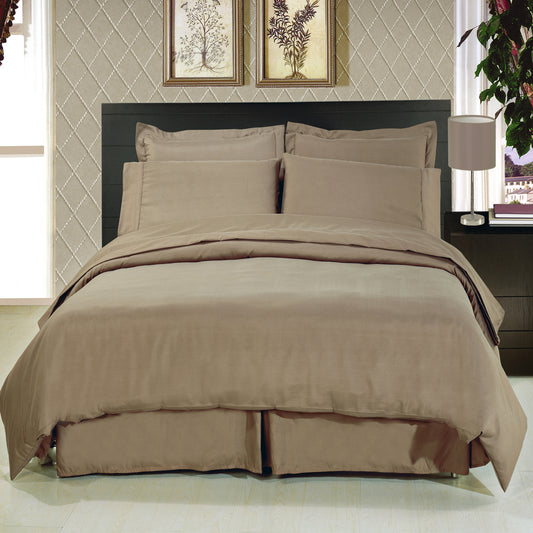 Buy 1000TC Queen Flat Sheet Solid Taupe Egyptian Cotton