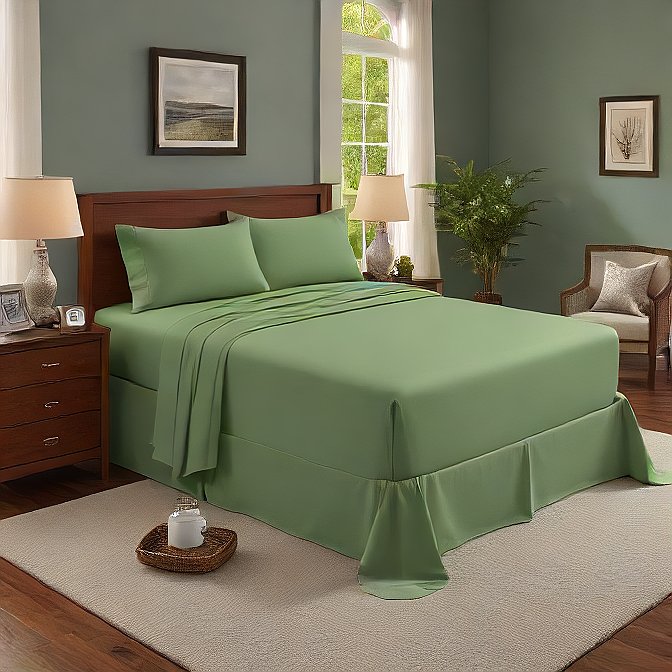 Sage Fitted Sheet Egyptian Cotton 100 Egyptian Cotton 1000 Thread Count at- AlivePixels.com