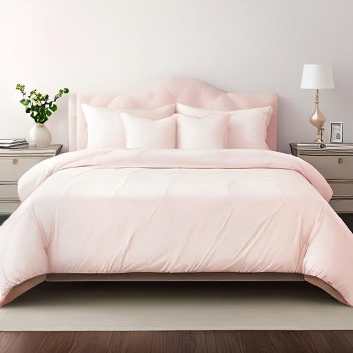 3 Piece Duvet Cover Set in Blush Color – 100% Egyptian Cotton Luxury Bedding