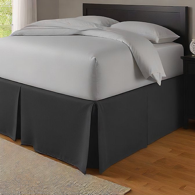 elegant black bed skirt for king size bed