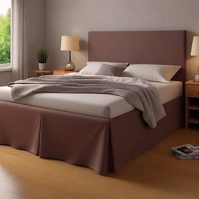 elegant chocolate bed skirt for king size bed