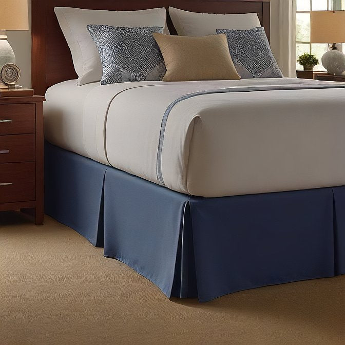 elegant navy bed skirt for king size bed