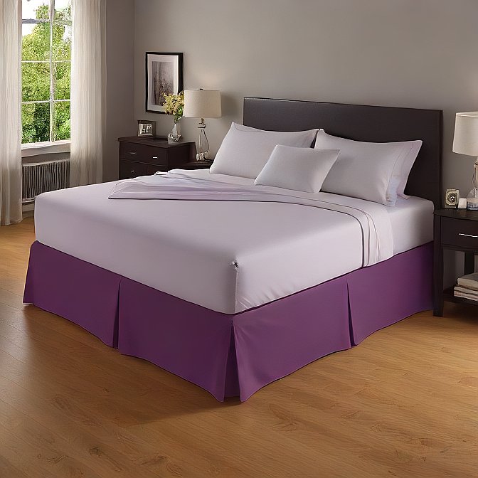 Plum Bed Skirt Split Corner 1000TC Cotton