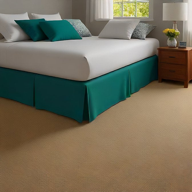 Luxurious Teal Green Bed Skirt Split Corner 1000TC Cotton at EvaLinens.com