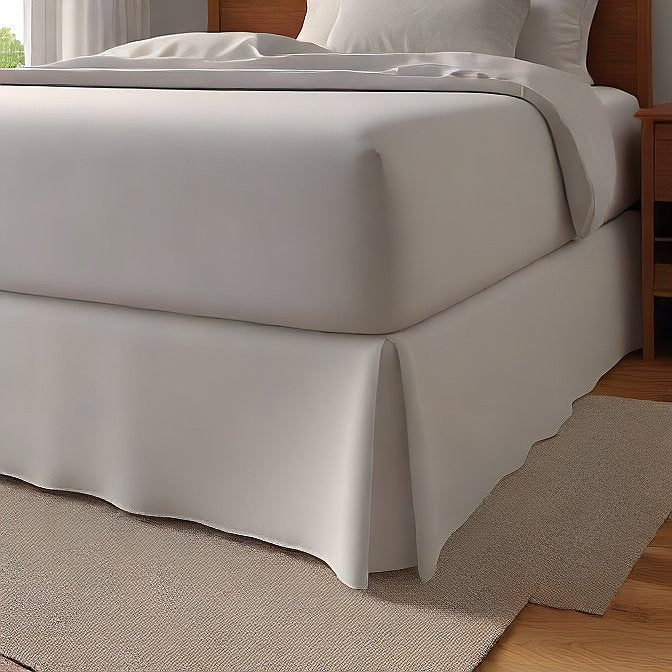 white bed skirt for modern bedroom transformation