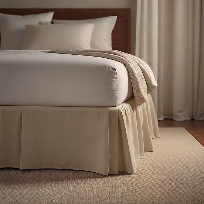 versatile ivory bed skirt for all bed sizes