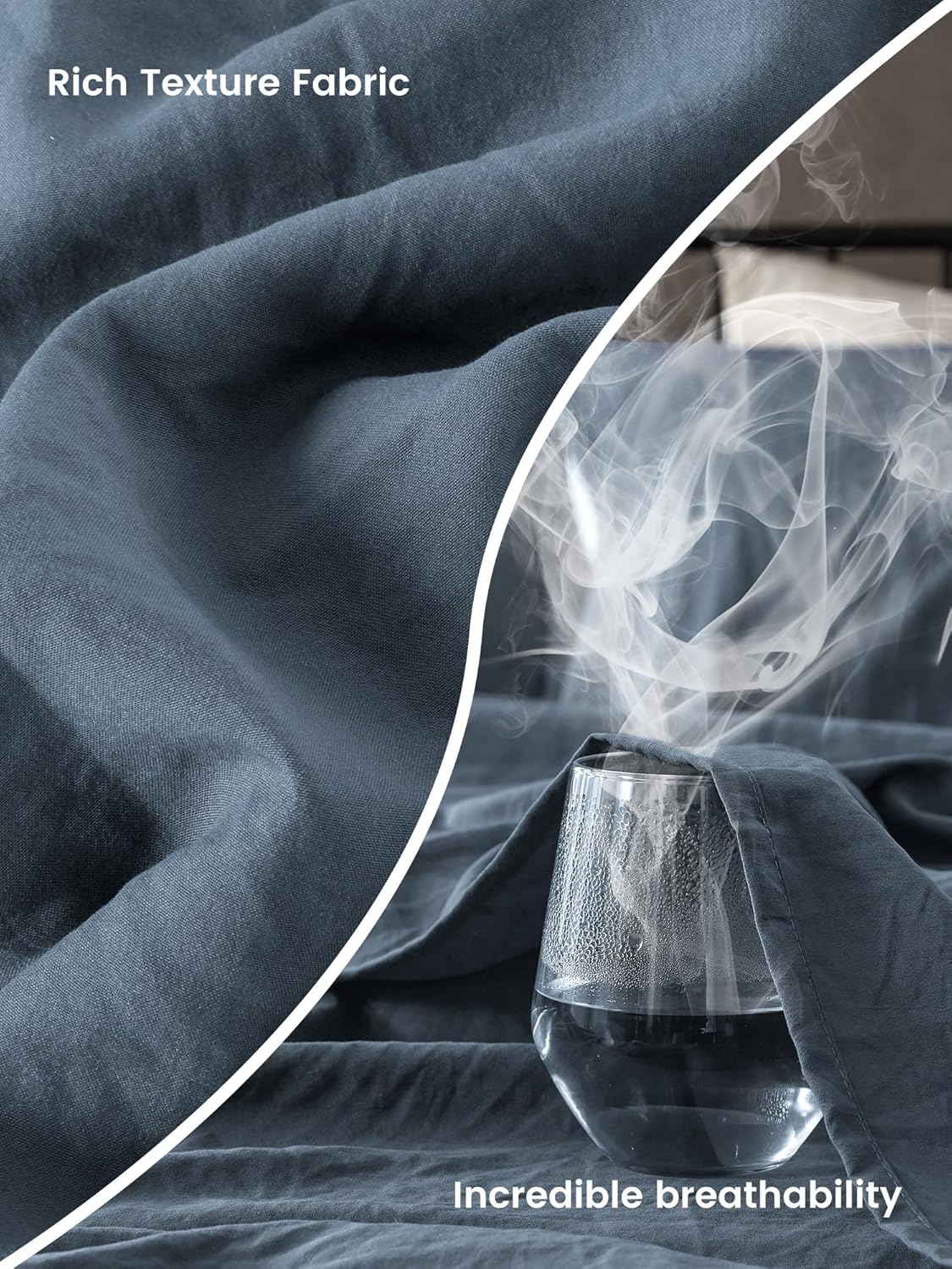 15 Inches Deep Pocket Fitted Sheet Med Blue