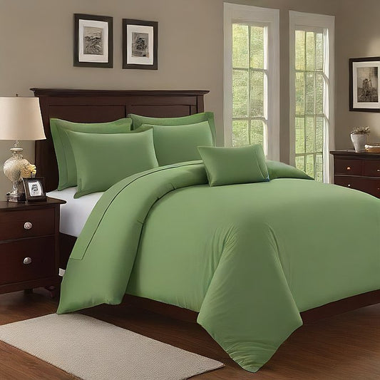 Sage Green Duvet Cover Set – 3 Piece 1000 TC Egyptian Cotton Bedding