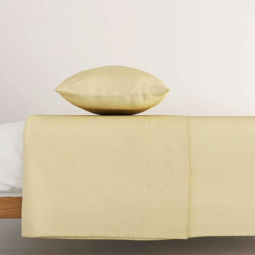 Sand Solid Egyptian Cotton 1000TC Split King Sheet Set – 5 Piece Deep Pocket Bedding