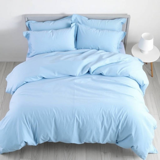 Blue Duvet Cover Set 3PC Egyptian Cotton 1000TC