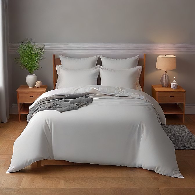 Duvet Cover Set – White 1000 Thread Count Egyptian Cotton