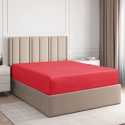 Buy 18 Inch Pocket Burgundy Fitted Sheet Egyptian Cotton at- Evalinens.com