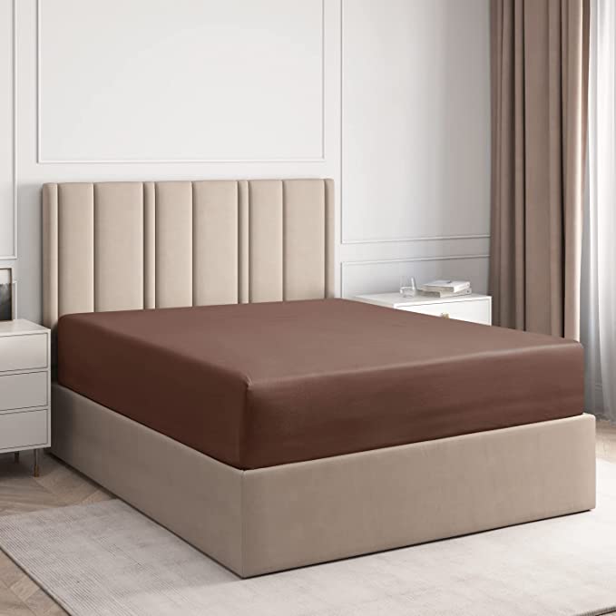 21 Inch Pocket Fitted Sheet Chocolate