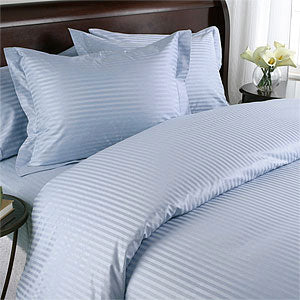 Buy Stripe Blue Sheet Set Egyptian Cotton 1200 Thread Count FREE Shipping at Evalinens.com! Everyday Discount on Super Deep Pocket Fitted Sheets