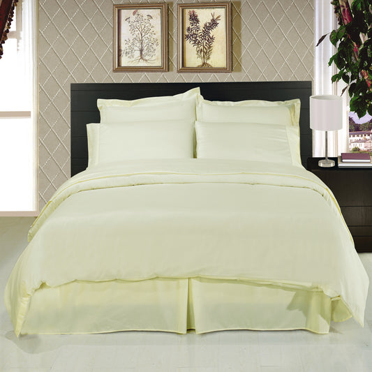 Buy Ivory Sheet Set Egyptian Cotton 1200 Thread Count FREE Shipping at Evalinens.com