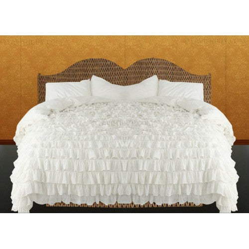 White Ruffle Duvet Cover Set 1000tc Egyptian Cotton