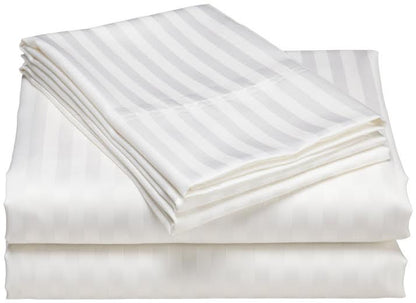 THREAD SPREAD Pure Egyptian Cotton King Size Sheets Set - 4Pc 1000 Thread Count White Bed Sheet &amp; Pillow Cases, Luxury Egyptian Cotton Cooling Sheets for King Bed, Sateen Weave, 15&quot; Deep Pocket Sheets