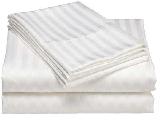THREAD SPREAD Pure Egyptian Cotton King Size Sheets Set - 4Pc 1000 Thread Count White Bed Sheet &amp; Pillow Cases, Luxury Egyptian Cotton Cooling Sheets for King Bed, Sateen Weave, 15&quot; Deep Pocket Sheets